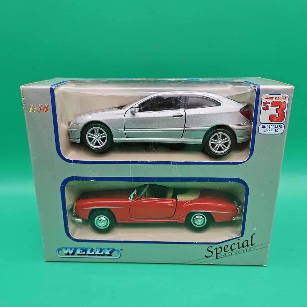 Welly Mercedes 2 Pack 1:38 Scale Special Collection Brand New C-Klasse Roadster